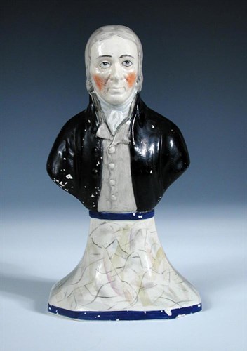 Lot 38 - A late 18th/early 19th century Staffordshire bust of a man, possibly John Cobbett