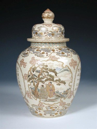 Lot 188 - A late 19th century Satsuma jar and cover