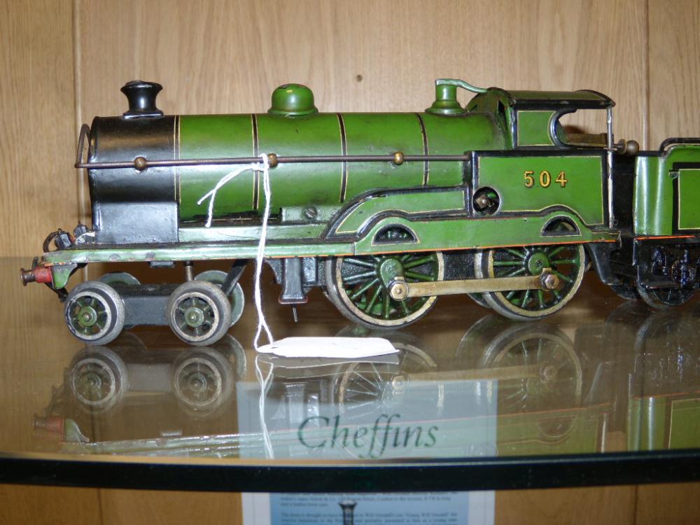 Lot 905 - Bing O gauge clockwork loco 4-4-0 LNER no.504...