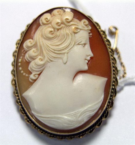 Lot 221 - A shell cameo