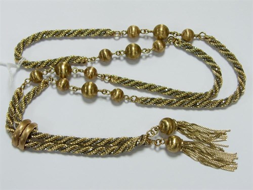 Lot 233 - A 9ct two colour gold rope twist necklace  REVISED IMAGES