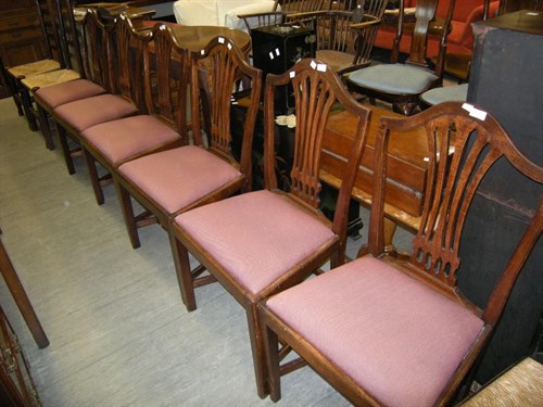 Lot 26 - A set of six mahogany dining chairs