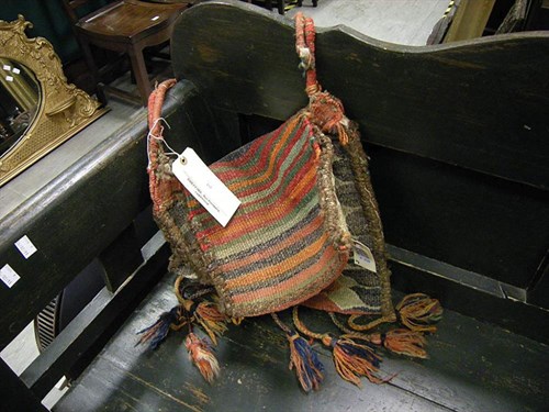 Lot 132 - A Qashqa'i Ghileem Namakdan or Salt Bag, Fars,...
