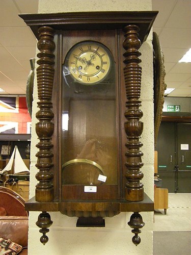 Lot 59 - A Vienna regulator clock