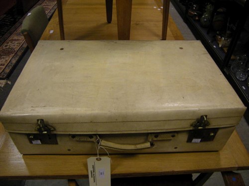 Lot 138 - A vellum suitcase