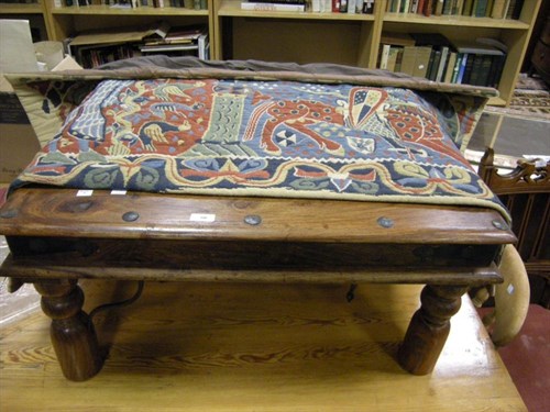 Lot 100 - An Indian hardwood coffee table and a modern...
