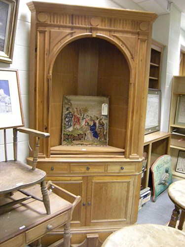Lot 96 - One pine corner cupboard