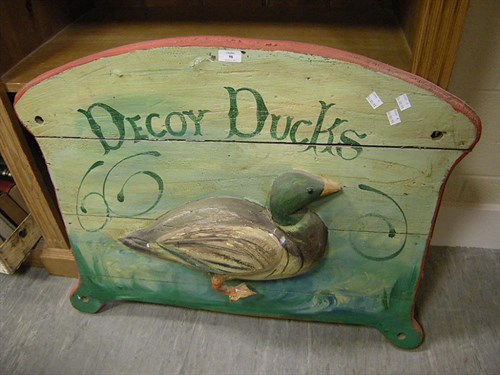 Lot 98 - A Decoy Ducks sign