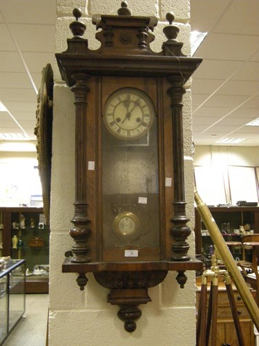 Lot 78 - A mahogany wall clock