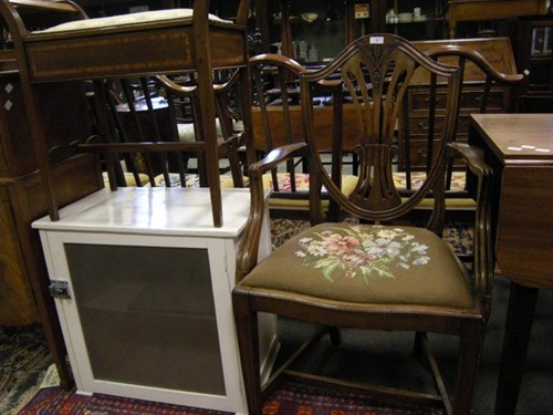 Lot 55 - A george III style mahogany elbow chair and...