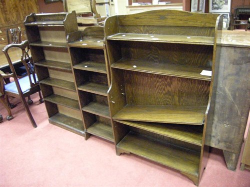 Lot 156 - A waterfall bookshelf and two other bookshelves