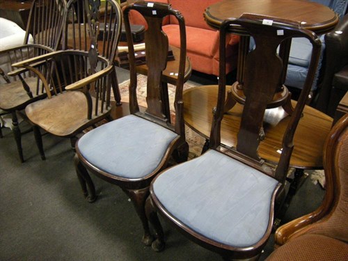 Lot 45 - A pair of mahogany George II style mahogany...