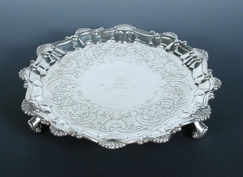 Lot 256 - A George IV silver salver