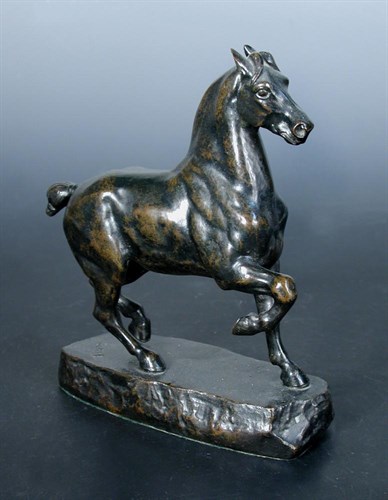 Lot 585 - Antoine-Louis Barye (1796-1875), a bronze figure of a percheron