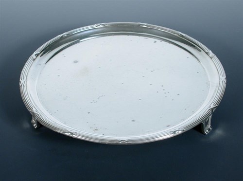 Lot 310 - A circular silver salver