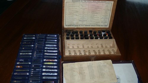 Lot 558 - 'E Merck, Darmstadt' metals and BDH reagents, in two boxes