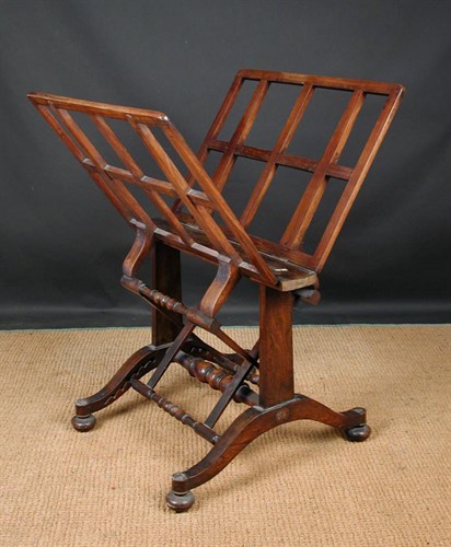 Lot 715 - An early Victorian rosewood folio stand, circa 1840