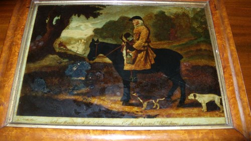 Lot 589 - An early 19th century  reverse print on glass