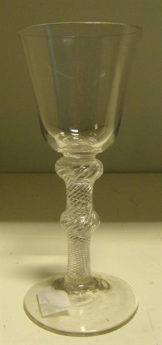 Lot 121 - An 18th century air twist wine glass