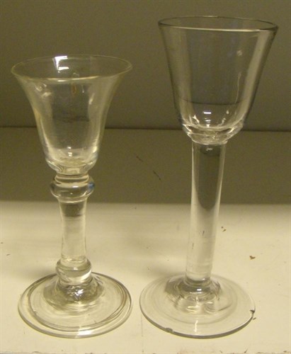 Lot 128 - Two 18th century wine glasses