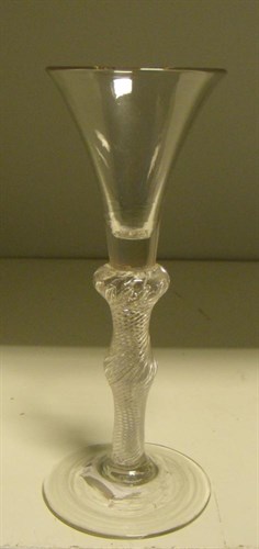 Lot 97 - An 18th century air twist wine glass