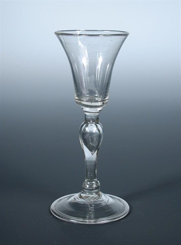 Lot 107 - An 18th century hollow stemmed wine glass