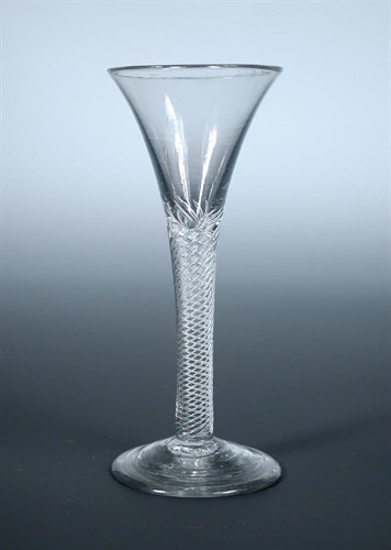 Lot 110 - An 18th century air twist wine glass