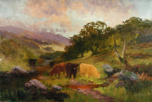 Lot 460 - Attributed to Louis Bosworth Hurt (British, 1856-1929)