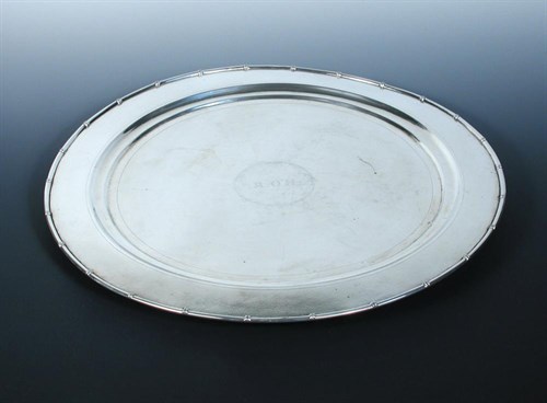 Lot 227 - A Chinese metalwares salver