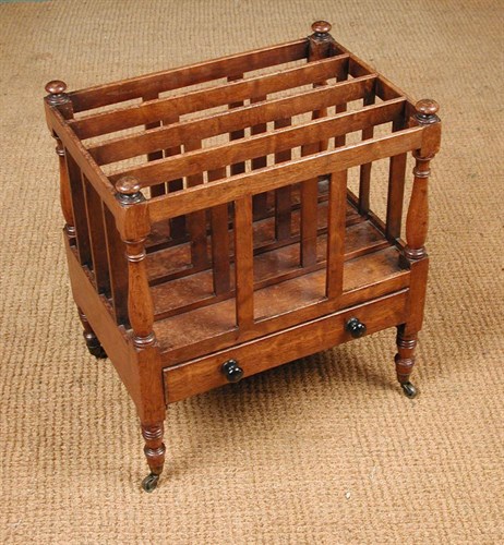 Lot 716 - A George III mahogany music canterbury
