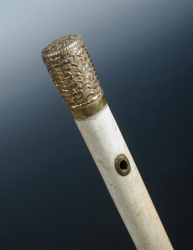 Lot 537 - Two 19th century gold topped canes