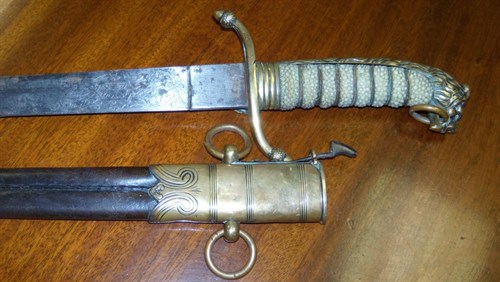 Lot 538 - A Gieve & Sons 1856 pattern midshipman's dirk and scabberd