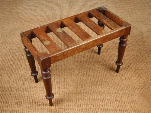 Lot 725 - A Victorian walnut luggage stand, circa 1880