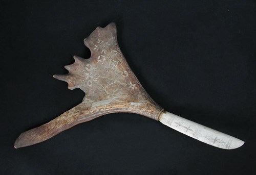 Lot 617 - An Inuit antler knife
