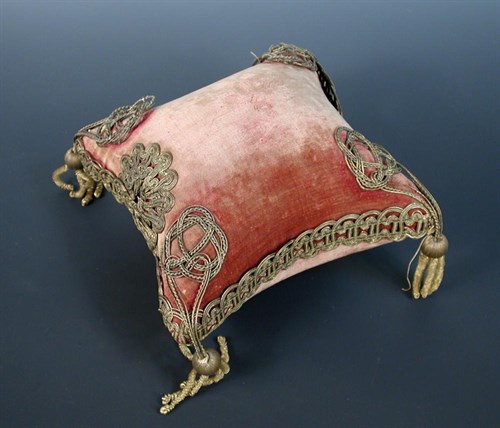 Lot 600 - A mid 19th century pin cushion, possibly Turkish