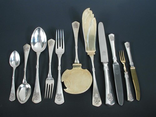 Lot 232 - An extensive German 20th century metalwares flatware service