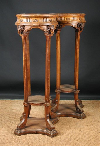Lot 722 - A Pair of Adam revival mahogany Gueridon,  19th century