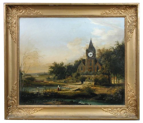 Lot 638 - An early 19th Century clock picture