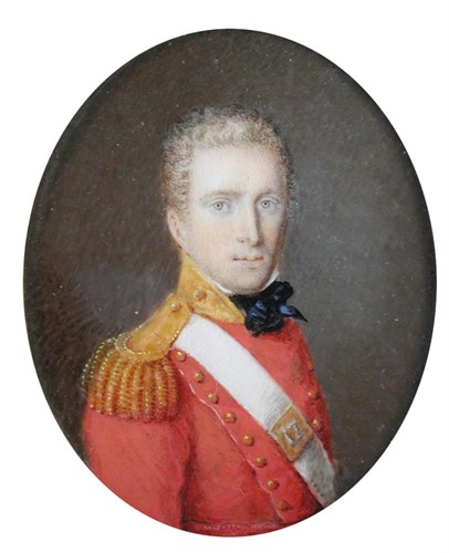 Lot 562 - A portrait miniature of Major N Austen