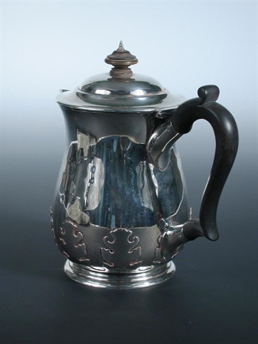 Lot 248 - A silver hot water jug