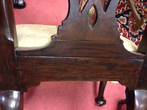 Lot 687 - An 18th century mahogany dining chair, circa 1770