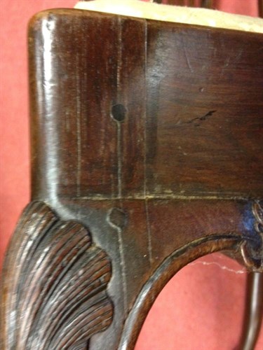 Lot 687 - An 18th century mahogany dining chair, circa 1770