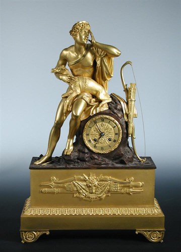 Lot 780 - A French ormolu mantel clock, early 19th century