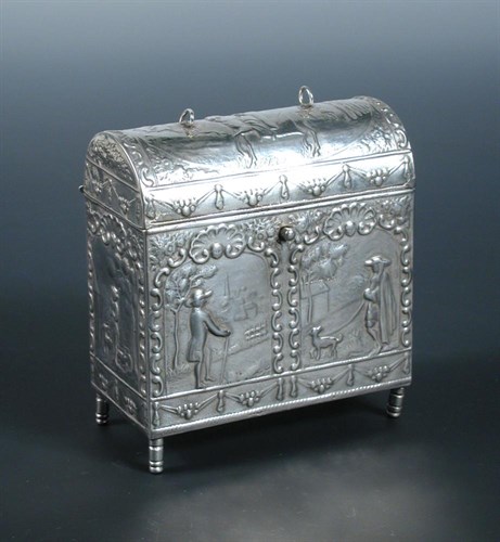 Lot 293 - A late 19th century Dutch silver casket