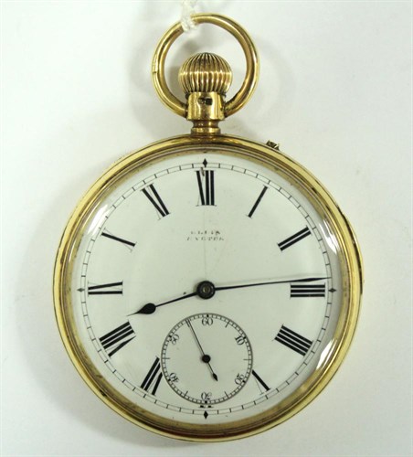 Lot 267 - An 18ct gold open face watch