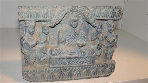 Lot 605 - A Gandharan schist frieze fragment