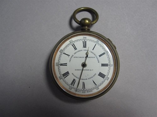 Lot 208 - An open face Chronograph pocket watch, dial...