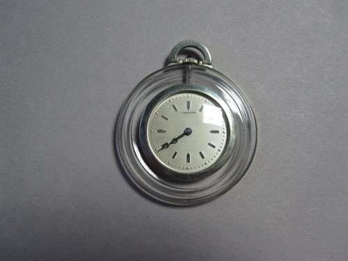 Lot 201 - A platinum and rock crystal manual wind open face pocket watch