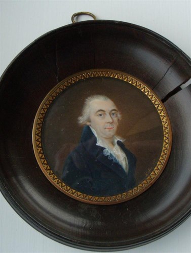 Lot 567 - 'Kiefer', a late 18th century portrait miniature of a gentleman
