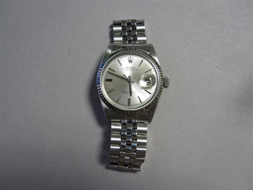 Lot 204 - A gentleman's steel cased Rolex Oyster Perpetual  Datejust wristwatch